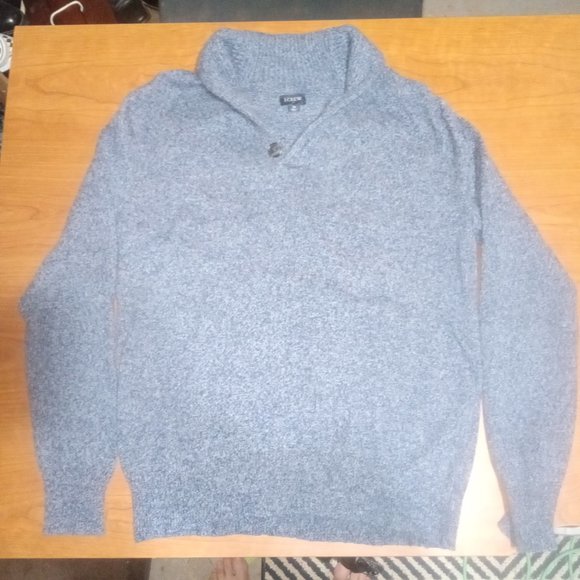 J Crew Cardigan Roll neck sweater Grey knitted Sweater size Medium - Picture 2 of 5